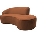 Ver imagem 2 de Sofá Curvo 02 Lugares 150cm Eron Braço Direito Veludo Camel - Nexta Casa