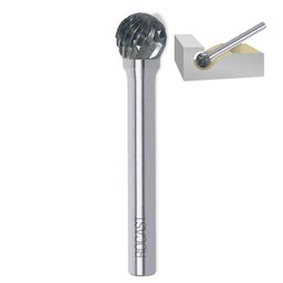 Lima Rotativa Esférica - Med. 4mm - Metal Duro - Rocast - 1