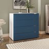 Cômoda Porto 4 Gavetas Azul/branco - Politorno - 1