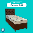 Ver imagem 4 de Cama Box + Colchão Solteiro D33 Maxsono Paropas + Cabeceira Estofada