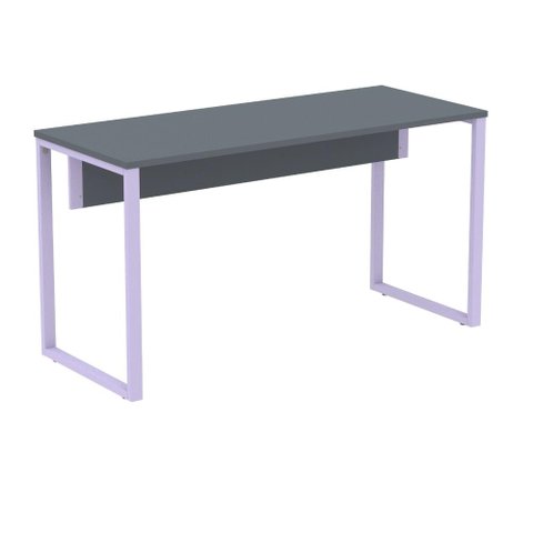 Mesa Escritório P25 Tub Pandin 150 Cm (larg) X 70 Cm (prof) Tampo Mdp Grafito Pé Aço Tubular Lil
