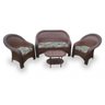 Conjunto de Sofá Fibra Sintética Karibe - 1 Sofá 2L + 2 Poltronas + 1 Mesa Centro - Tecido Palmares  - 1