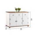 Ver imagem 5 de Balcão Buffet 3 Portas e 2 Gavetas 50631 Linz Móveis - Branco/imbuia Glazer