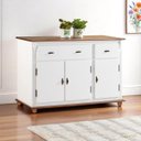 Ver imagem 1 de Balcão Buffet 3 Portas e 2 Gavetas 50631 Linz Móveis - Branco/imbuia Glazer