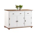 Ver imagem 2 de Balcão Buffet 3 Portas e 2 Gavetas 50631 Linz Móveis - Branco/imbuia Glazer