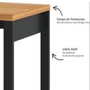 Ver imagem 3 de Mesa para Escritório Estilo Industrial F20 em Mdf Freijó Preto Fosco Dalla Costa