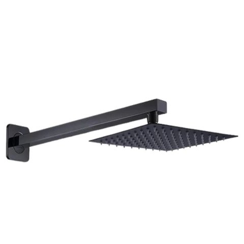 Ducha Chuveiro para Banheiro Inox 304 20x20 – Inox Preto - Gourmet