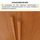 Ver mais imagens de Guarda-Roupa Casal com 6 Portas e 4 Gavetas 180cm Multimóveis CR35483 Cinamomo
