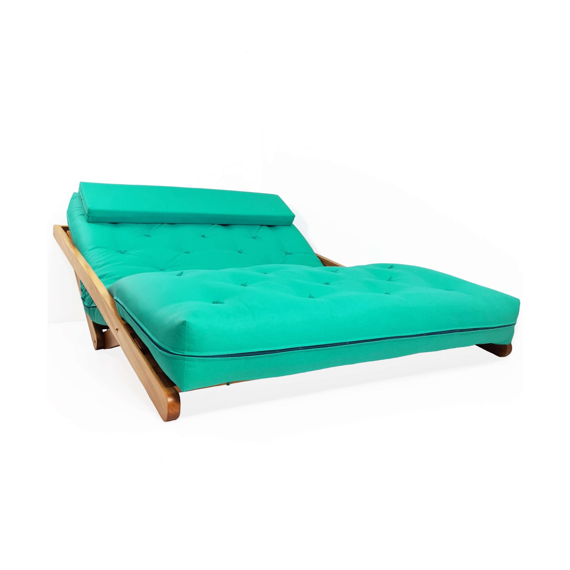 Poltrona New York Reclinável Casal Futon Azul Turquesa Sala de Estar