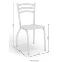 Ver imagem 3 de Conjunto Sala de Jantar Mesa com 4 Cadeiras Estofadas Cromado 885 Kappesberg Crome