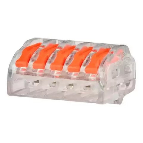 Conector Iluminacao Incolor 5 Vias 4,0 Mm - Pct 10