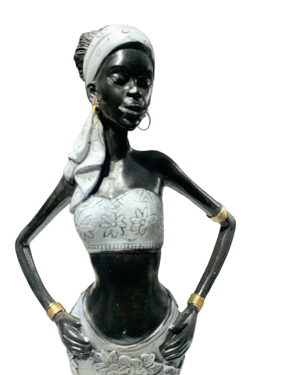 Escultura Africana Resina Objeto Decorativo de Luxo Grande Espressione Escultura Decorativa, Escultu - 6