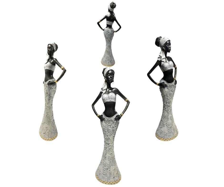 Escultura Africana Resina Objeto Decorativo de Luxo Grande Espressione Escultura Decorativa, Escultu - 1