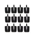 Ver imagem 1 de Kit 12 Pés Cama Box Baú Casal Modelo Mini 3 Cm de Altura Madeira Maciça Cor:preto