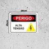 Placa de Sinalização Perigo Alta Tensão em Pvc - 3
