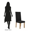Ver mais imagens de Sala de Jantar Isa 160cm Vidro 6 Cadeiras Laura Preto/Mel