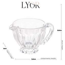 Molheira de Vidro Cristal Imperial para Servir Molhos 200ml Coberturas Azeite Mesa Posta Lyor - 7 Molheira de Vidro Cristal Imperial para Servir Molhos 200ml Coberturas Azeite Mesa Posta Lyor - 7
