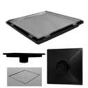 Ver imagem 2 de Ralo Oculto Discreto 30x30 Cola Piso Coletor Saída 4 Polegadas e Tela