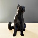 Ver imagem 5 de Gato Sentado Decorativo - Estatueta 20 Cm Altura -Toque 3D: Preto