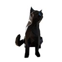 Ver imagem 1 de Gato Sentado Decorativo - Estatueta 20 Cm Altura -Toque 3D: Preto