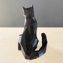 Ver imagem 6 de Gato Sentado Decorativo - Estatueta 20 Cm Altura -Toque 3D: Preto
