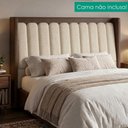 Ver imagem 2 de Cabeceira Casal 140 cm Lumina com Frame Linho Tca 210 Corino Tcs 721 Peer