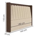 Ver imagem 3 de Cabeceira Casal 140 cm Lumina com Frame Linho Tca 210 Corino Tcs 721 Peer