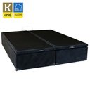 Ver imagem 2 de Cama Box Baú King Bipartido Suede Preto Emth 193x203x40