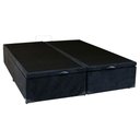 Ver imagem 4 de Cama Box Baú King Bipartido Suede Preto Emth 193x203x40