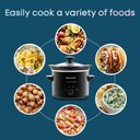 Ver imagem 5 de Elite Gourmet Panela Elétrica Slow Cooker 2 Quartos com Tampa de Vidro (preto)