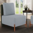 Ver imagem 2 de Kit 02 Poltronas Decorativas Sala de Estar Living Hungria L02 Couríssimo Verde Bouclê Cinza - Lyam L