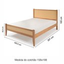 Ver imagem 2 de Cama Queen Inari Madeira Maciça com Palhinha 165,5cm x 197cm Caramelo Casavee