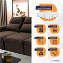 Ver imagem 4 de Sofá Retrátil Reclinável Paris 230cm Suede Velut com Molas Ensacadas - King House