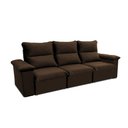 Ver imagem 5 de Sofá Retrátil Reclinável Paris 230cm Suede Velut com Molas Ensacadas - King House