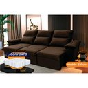 Ver imagem 1 de Sofá Retrátil Reclinável Paris 230cm Suede Velut com Molas Ensacadas - King House