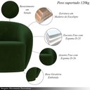 Ver imagem 3 de Conjunto 1 Sofá Living 180cm e 1 Poltrona Decorativa Sala de Estar Íbis Encosto Fixo Veludo Verde G3