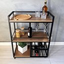 Ver imagem 4 de Carrinho Bar Industrial Gourmet Adega Oraganizador