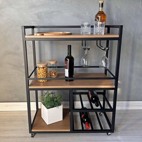 Carrinho Bar Industrial Gourmet Adega Oraganizador
