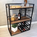 Ver imagem 2 de Carrinho Bar Industrial Gourmet Adega Oraganizador