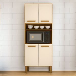 Armário Panaleiro de Cozinha Athenas 4 Portas Espaçoso e Funcional Mobilihouse