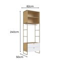 Ver imagem 2 de Estante Multiuso Alta com 2 Gavetas e Cabideiro Infinity 2061 Genialflex