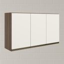 Ver imagem 2 de Armario Aereo 3 Portas Mdf 120 Cm Kali 12197 Carvalho Toq Off White Cetim Nicioli