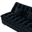 Ver imagem 7 de Sofa Cama 2 Lugares 185 Cm Duda Veludo Inca E451 Preto Milani Store