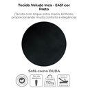 Ver imagem 5 de Sofa Cama 2 Lugares 185 Cm Duda Veludo Inca E451 Preto Milani Store