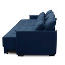 Ver imagem 4 de Sofá Retrátil e Reclinável 2,50m Mariah Veludo Azul Madelina Decor