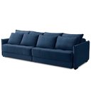 Ver imagem 5 de Sofá Retrátil e Reclinável 2,50m Mariah Veludo Azul Madelina Decor