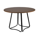 Ver imagem 1 de Mesa de Jantar Stella Redonda Marrom Base Metálica Waw Design
