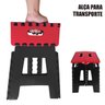 Banco Dobrável Portátil até 100kg Plástico Vermelho - 5