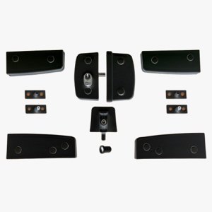 Kit 8 Porta dupla pivotante Glass Peças kit8 Preto