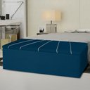 Ver imagem 1 de Calçadeira Baú Berlim King 195 Cm Suede Azul Escuro - MV Estofados Shop